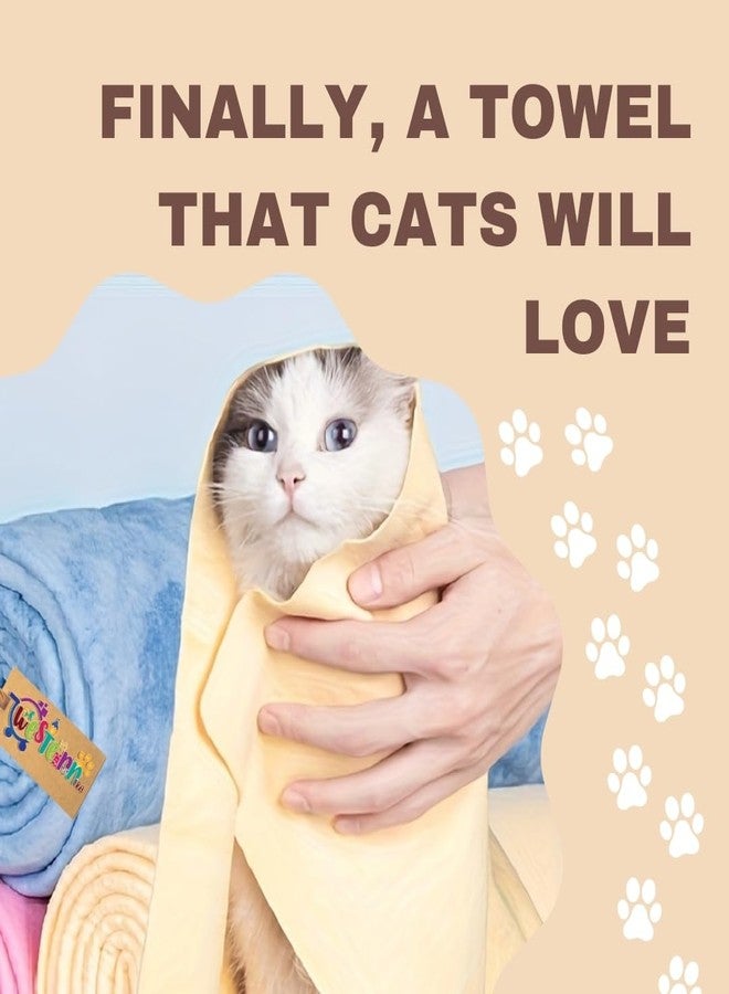 Western Era Cat & Kitten Microfiber Towel for Wet-No-More Fur | Ultra-Absorbent | Towel for Speedy Pet Drying | Quick-Dry | Say Goodbye to Drippy Dribbles - Image 3